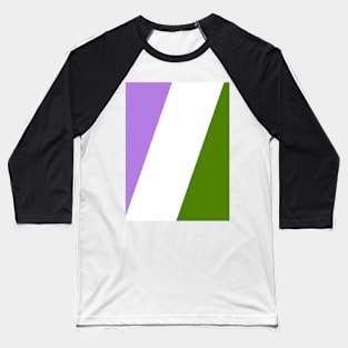 Proud Genderqueer Pride Flag (Proud LGBTQ+ Community Pride Flag) v2 Baseball T-Shirt